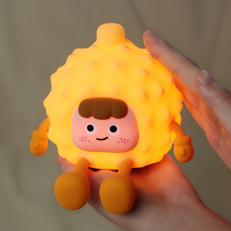 Durian Night Light – Bedroom Sleep Companion 💤 | Tap Control | Rechargeable 🔋