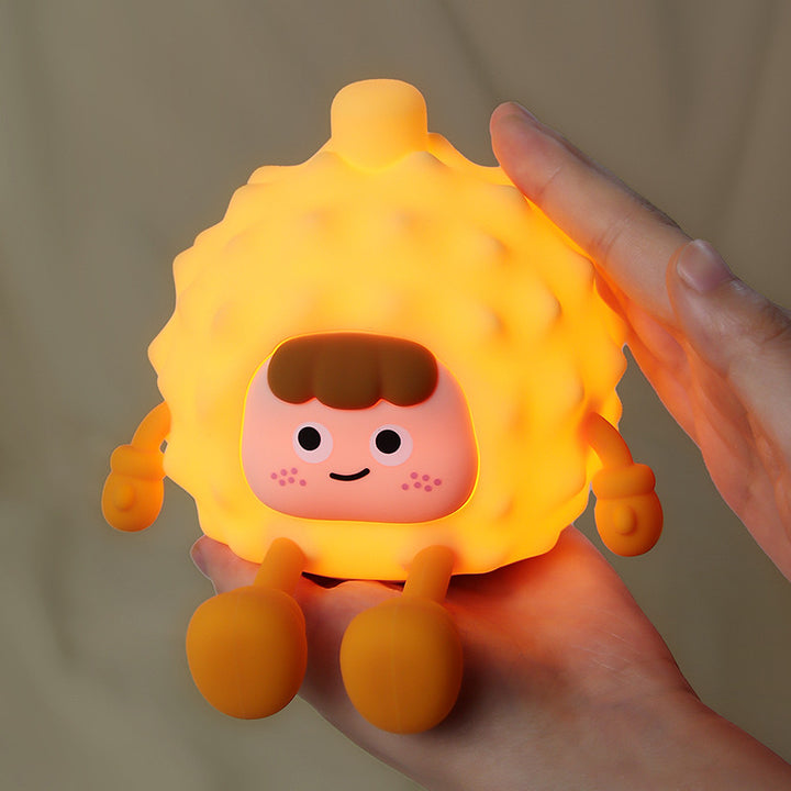 Durian Night Light – Bedroom Sleep Companion 💤 | Tap Control | Rechargeable 🔋