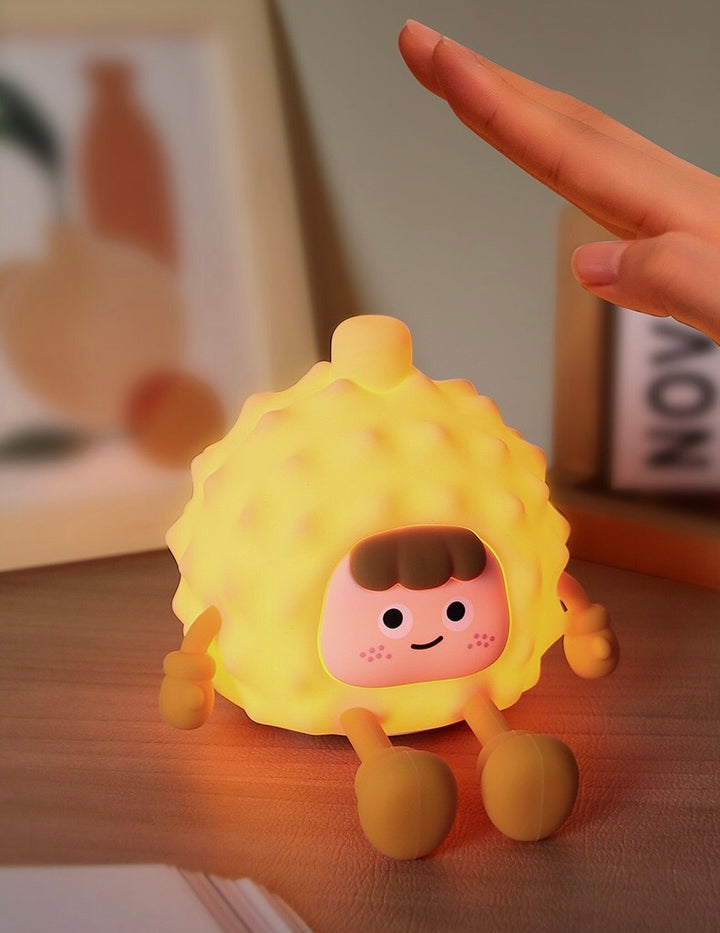 Durian Night Light – Bedroom Sleep Companion 💤 | Tap Control | Rechargeable 🔋