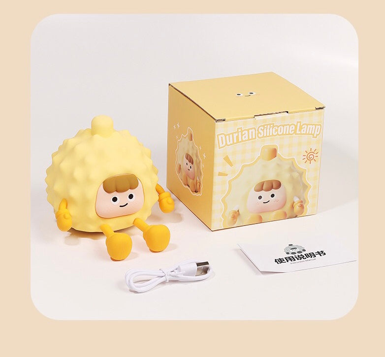 Durian Night Light – Bedroom Sleep Companion 💤 | Tap Control | Rechargeable 🔋