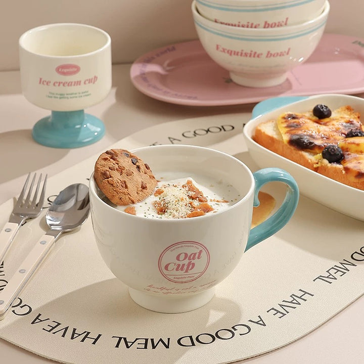 Fresh Cream Style 🧁 Minimalist & Fresh 🍽️ Tableware Set – Multiple Shapes Available