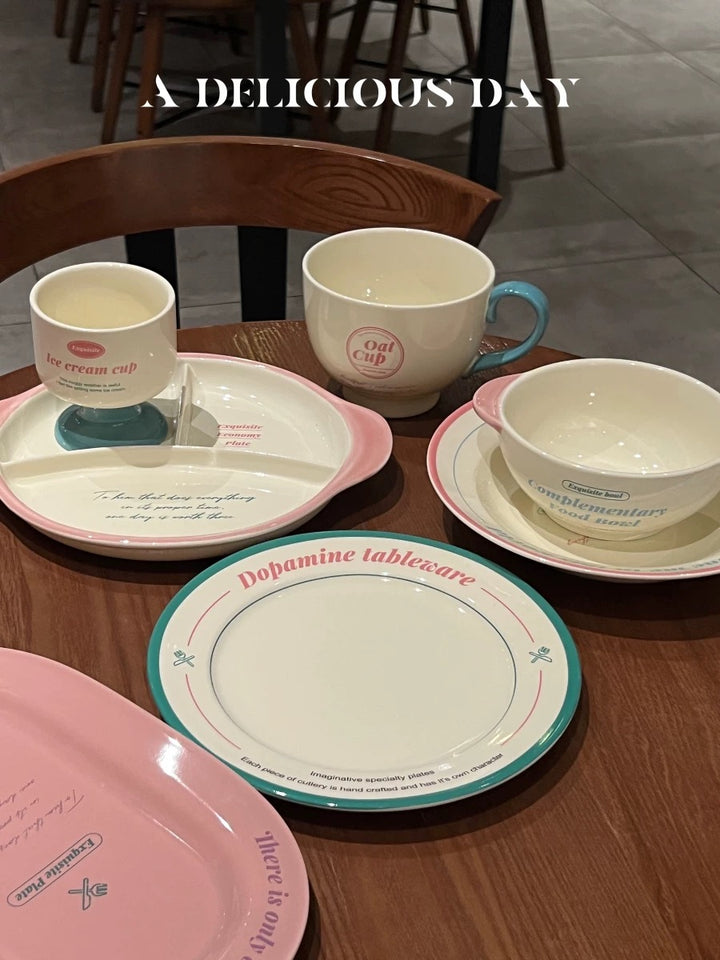 Fresh Cream Style 🧁 Minimalist & Fresh 🍽️ Tableware Set – Multiple Shapes Available