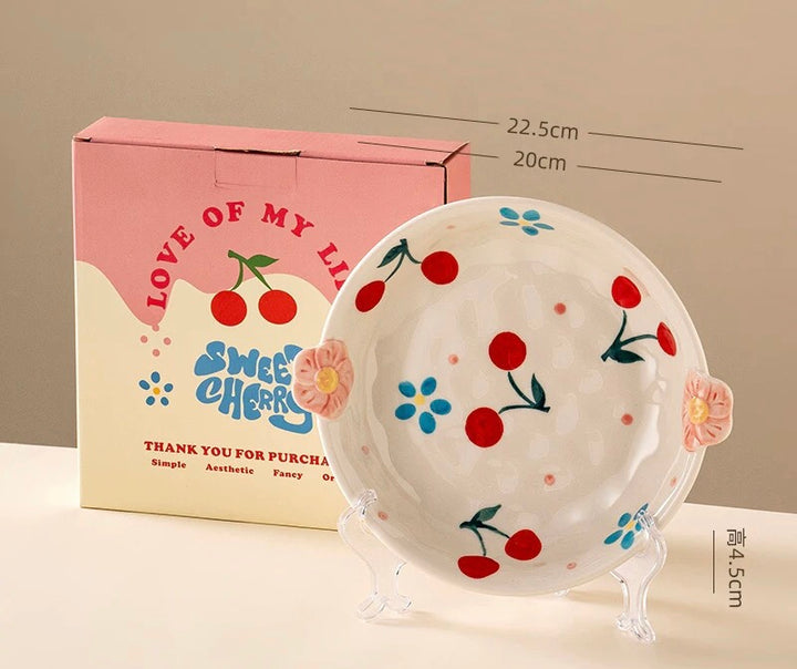Cherry & Blossom Series】🌸🍒 Hand-Painted Ceramic Collection