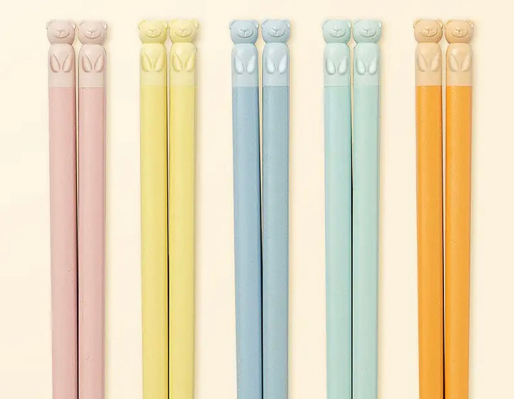 「Macaron-Colored Alloy Chopsticks」5 Pairs Set