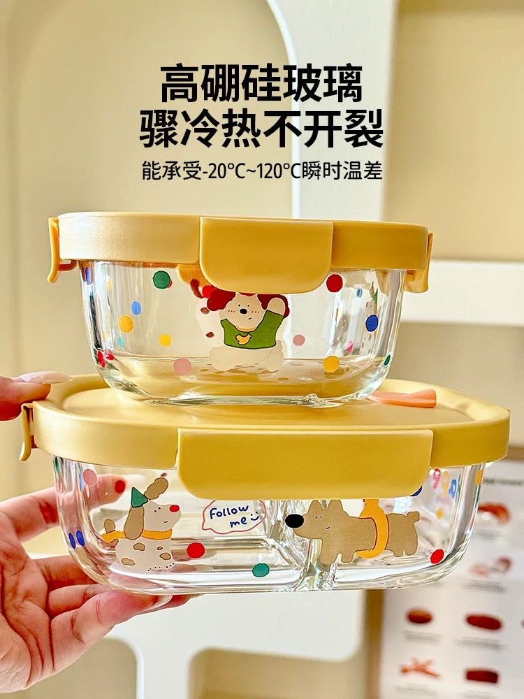 Dog & Glass Crisper Soup Bowl Bento Box Microwavable