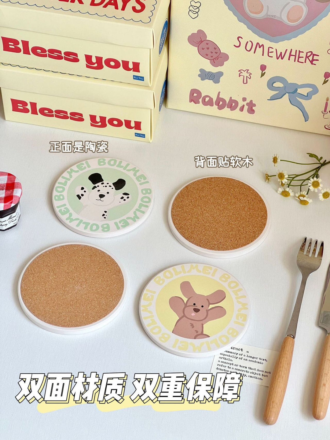 Fresh Coaster Anti-scald Ceramic Coaster