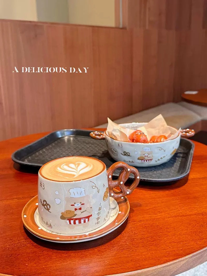 Bread Bear Series Good-looking Underglaze Ceramic Set