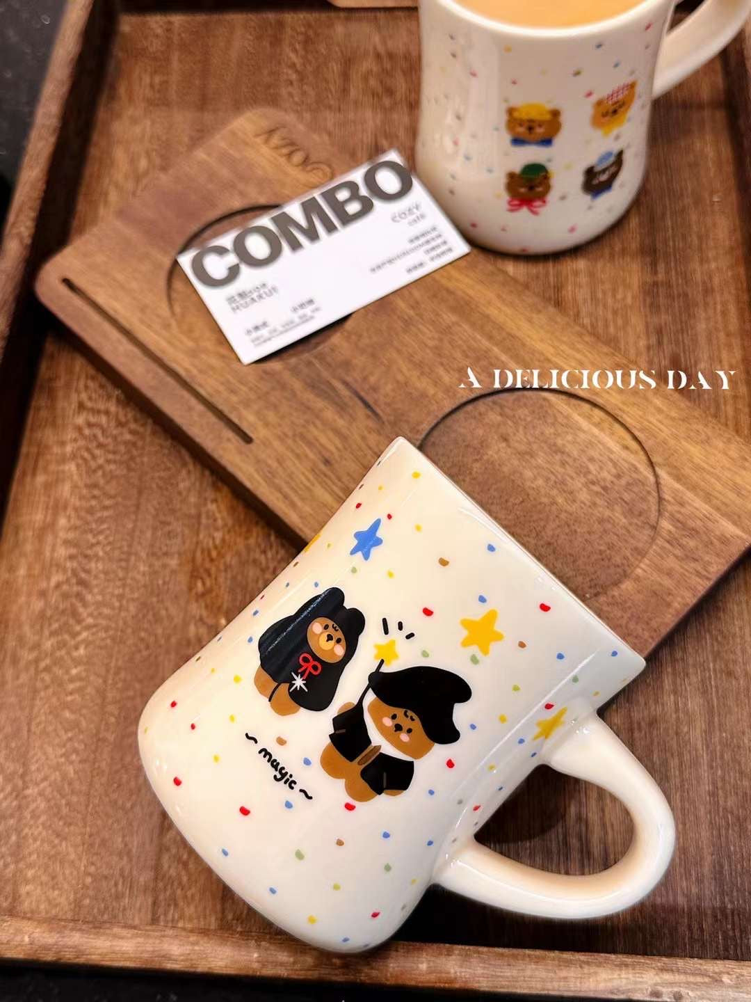 Polka Dot Bear Polka Dot Ceramic Mug 400ml