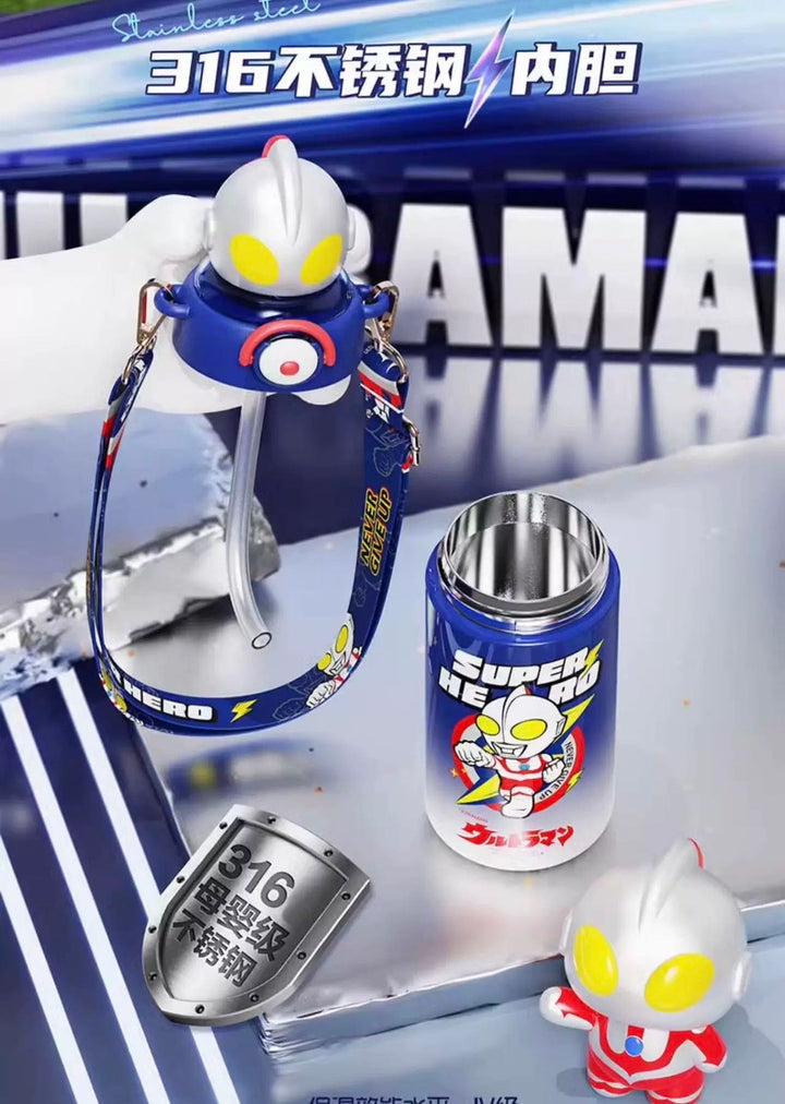 Ultraman Series 316 Thermos Cup Special Straw Thermos Cup Keep Warm Keep Cold Crossbody