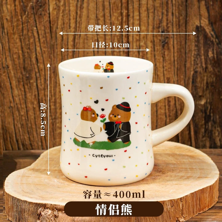 Polka Dot Bear Polka Dot Ceramic Mug 400ml