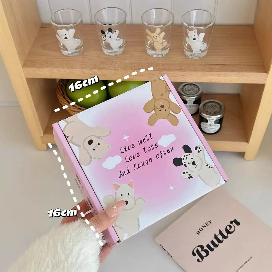 Cute Dog Mini Soju Cup 50ml Cup Gift Box 1 Set 4