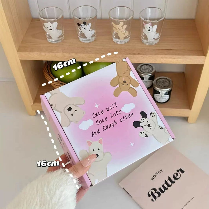 Cute Dog Mini Soju Cup 50ml Cup Gift Box 1 Set 4