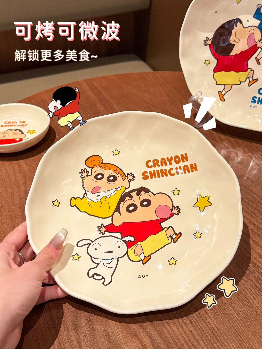 Crayon Shin-chan For One Person 5Ceramic Tableware Set Gift Box