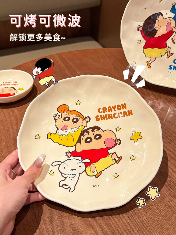 Crayon Shin-chan For One Person 5Ceramic Tableware Set Gift Box