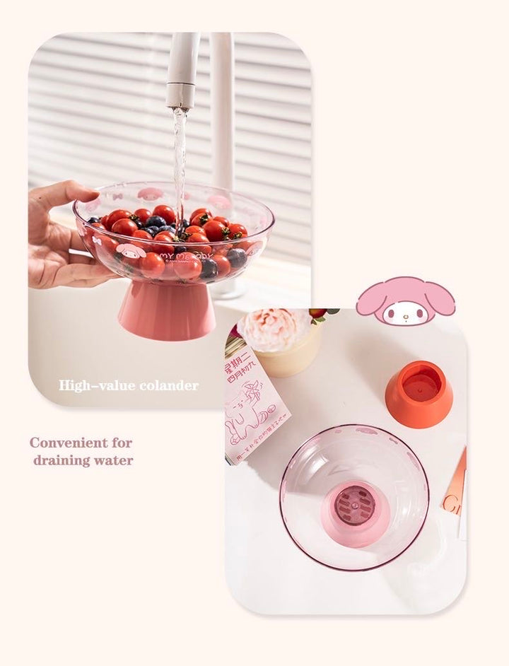 Sanrio Fruit Plate Fruit Plate Drain Basket