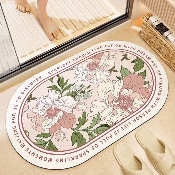 Water Absorbent Anti-slip Foot Mat Water Absorbent Quick Dry Anti-slip