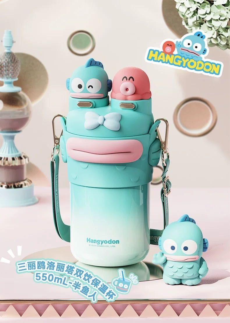 2026New Hangyodon & Kitty Thermos Cup Sanrio Dual-drink Cup