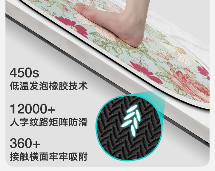 Water Absorbent Anti-slip Foot Mat Water Absorbent Quick Dry Anti-slip