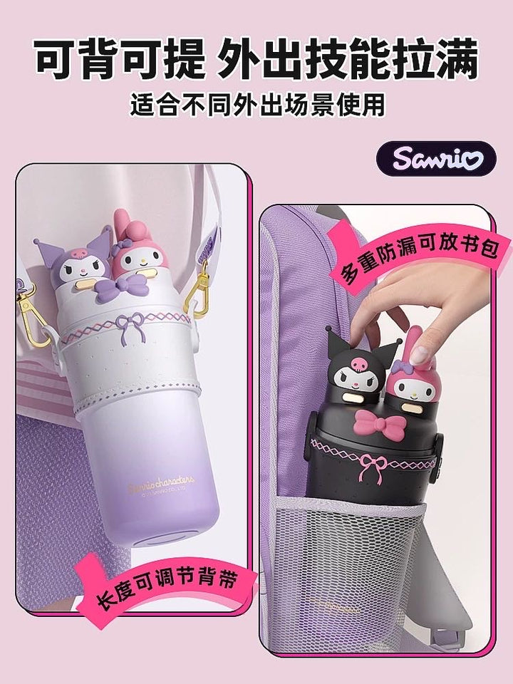 2026New Gradient Thermos Cup Sanrio Dual-drink Cup