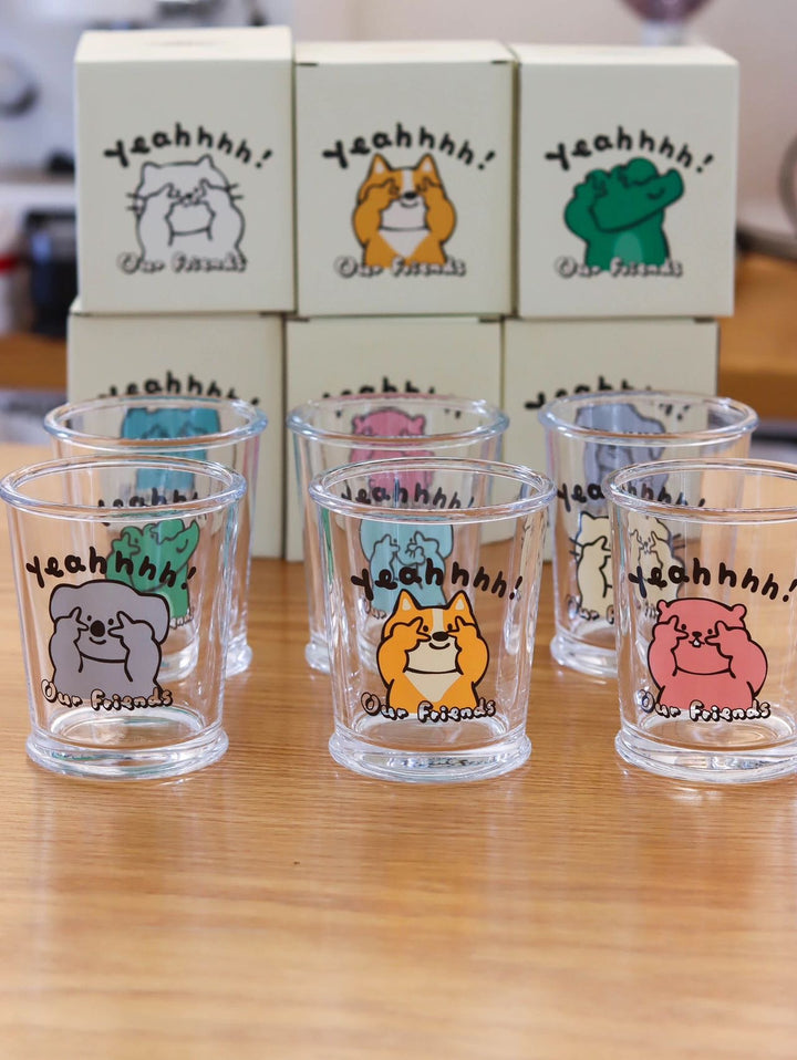 Series Cute Animal Glass Cup Healing Glass Cup