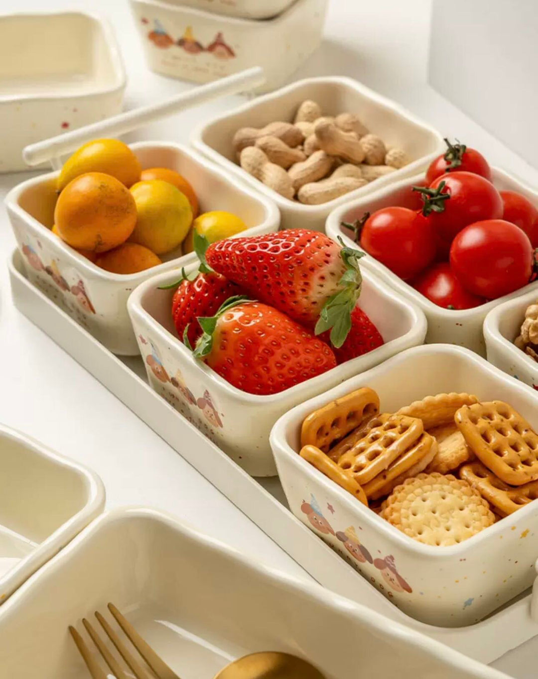 211 Compartment Dinner Plate Cute Ceramic Tableware