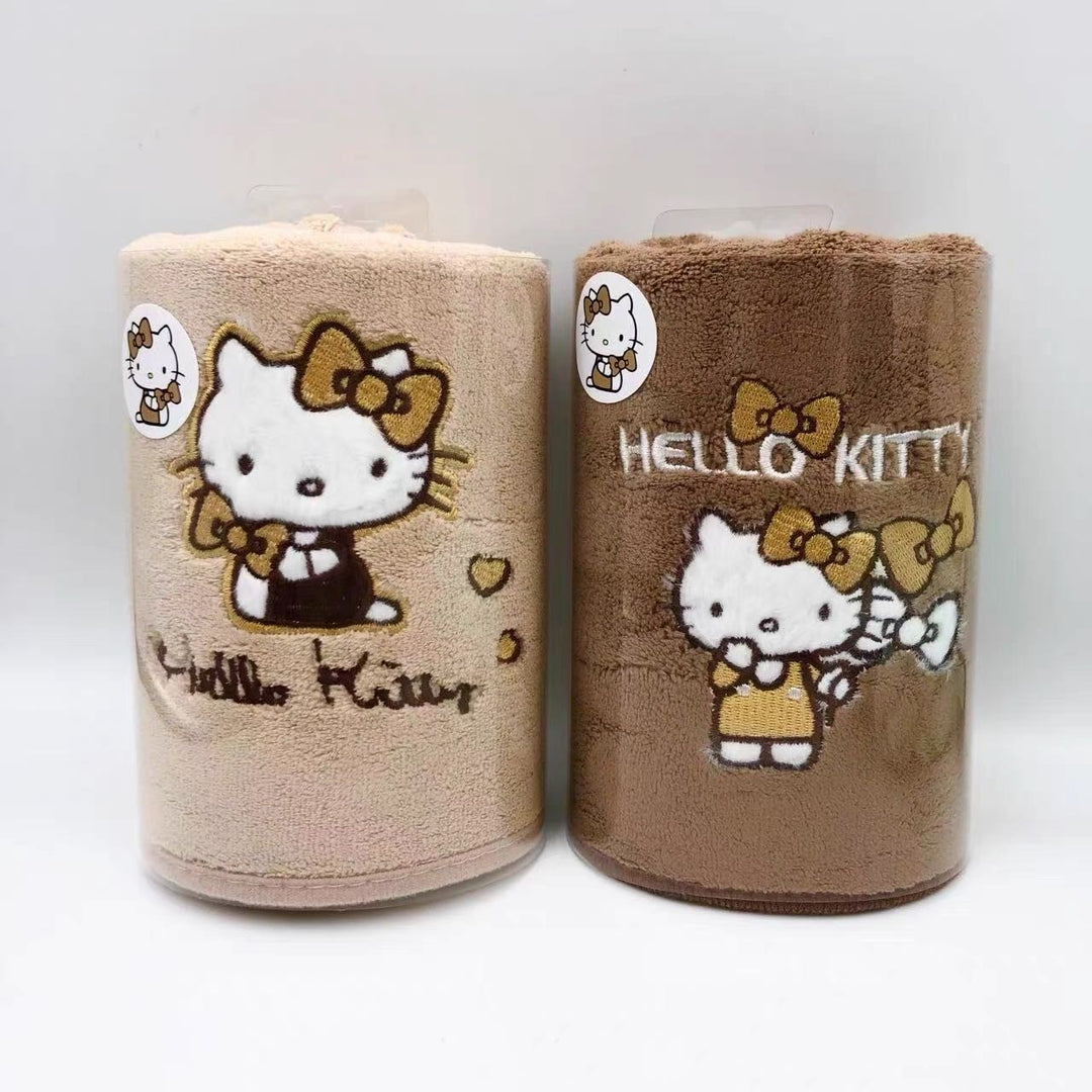 HelloKitty Towel Coral Fleece Water Absorbent Quick Dry
