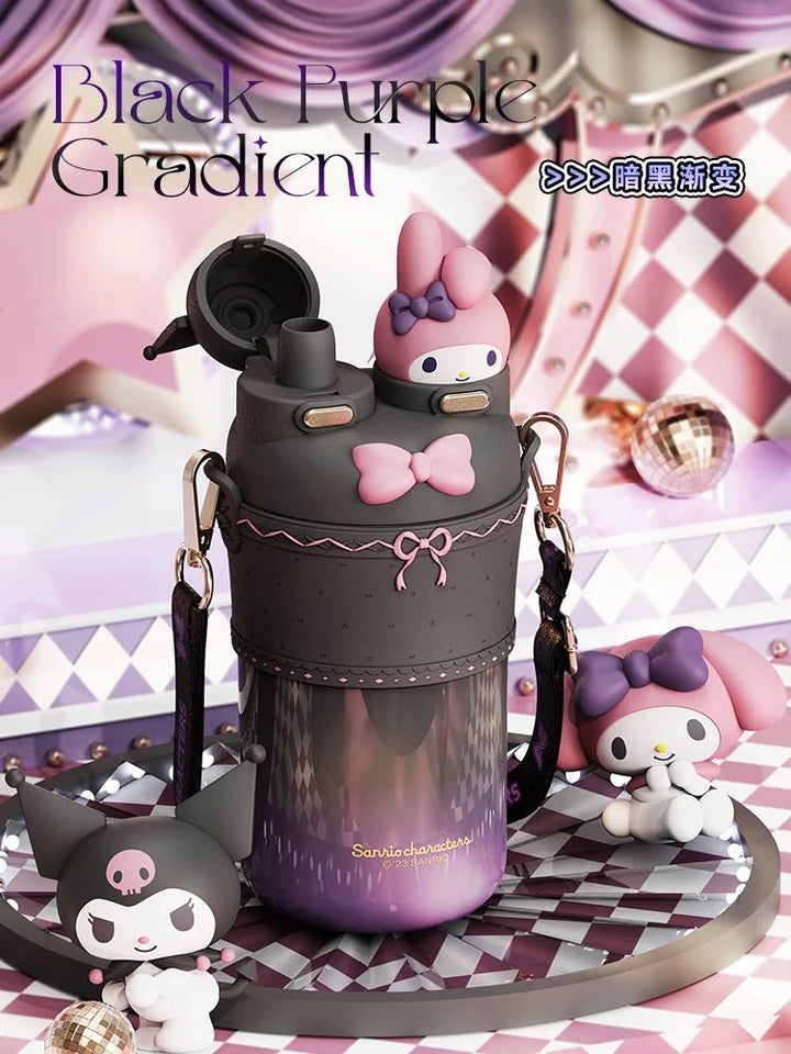 2026New Gradient Thermos Cup Sanrio Dual-drink Cup
