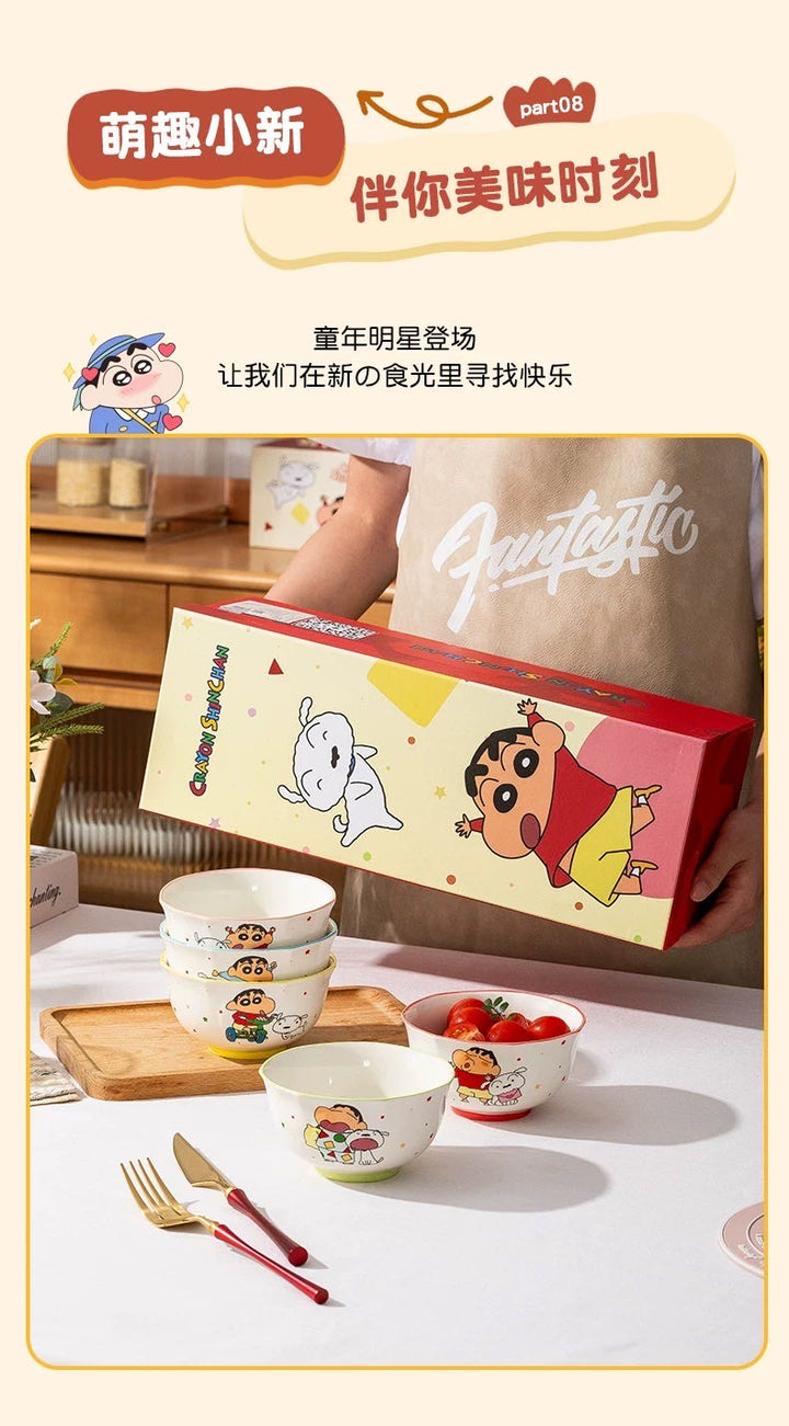 Crayon Shin-chan Rice Bowl Set Gift Box