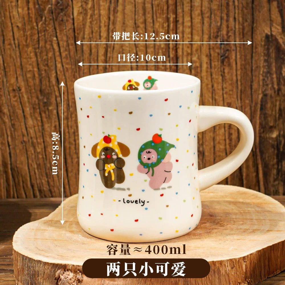 Polka Dot Bear Polka Dot Ceramic Mug 400ml