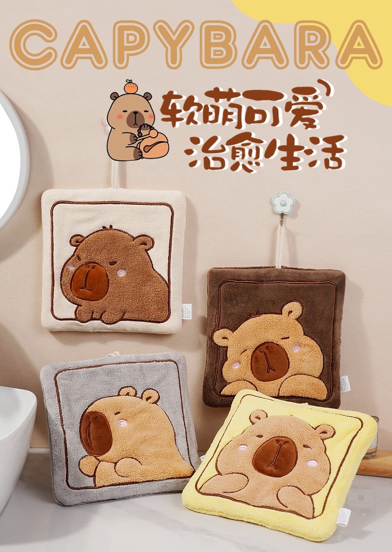 Capybara Hand Towel Thickened Coral Fleece Towel Kids Towel