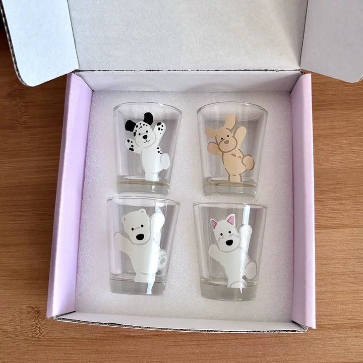 Cute Dog Mini Soju Cup 50ml Cup Gift Box 1 Set 4