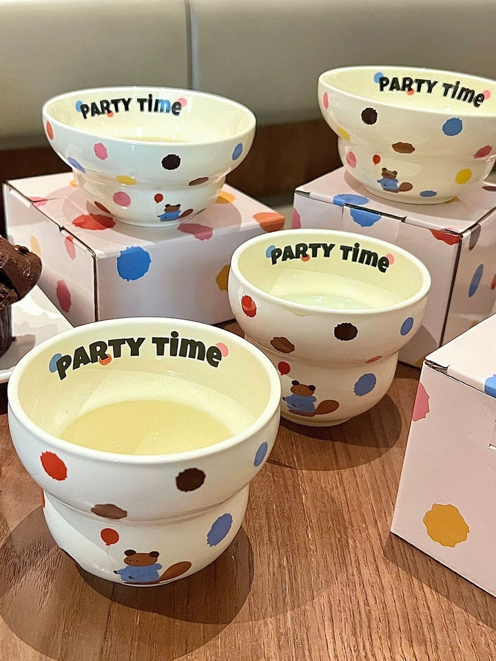 Colorful Bear Ceramic Mug & 5Bowl