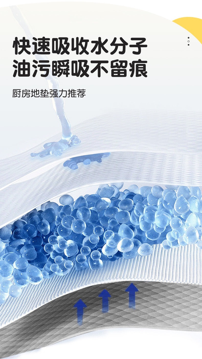 Special Floor Mat Thickened Floor Mat Waterproof Grease Removal Household PUPU Leather Easy Care Anti-slip Foot Mat