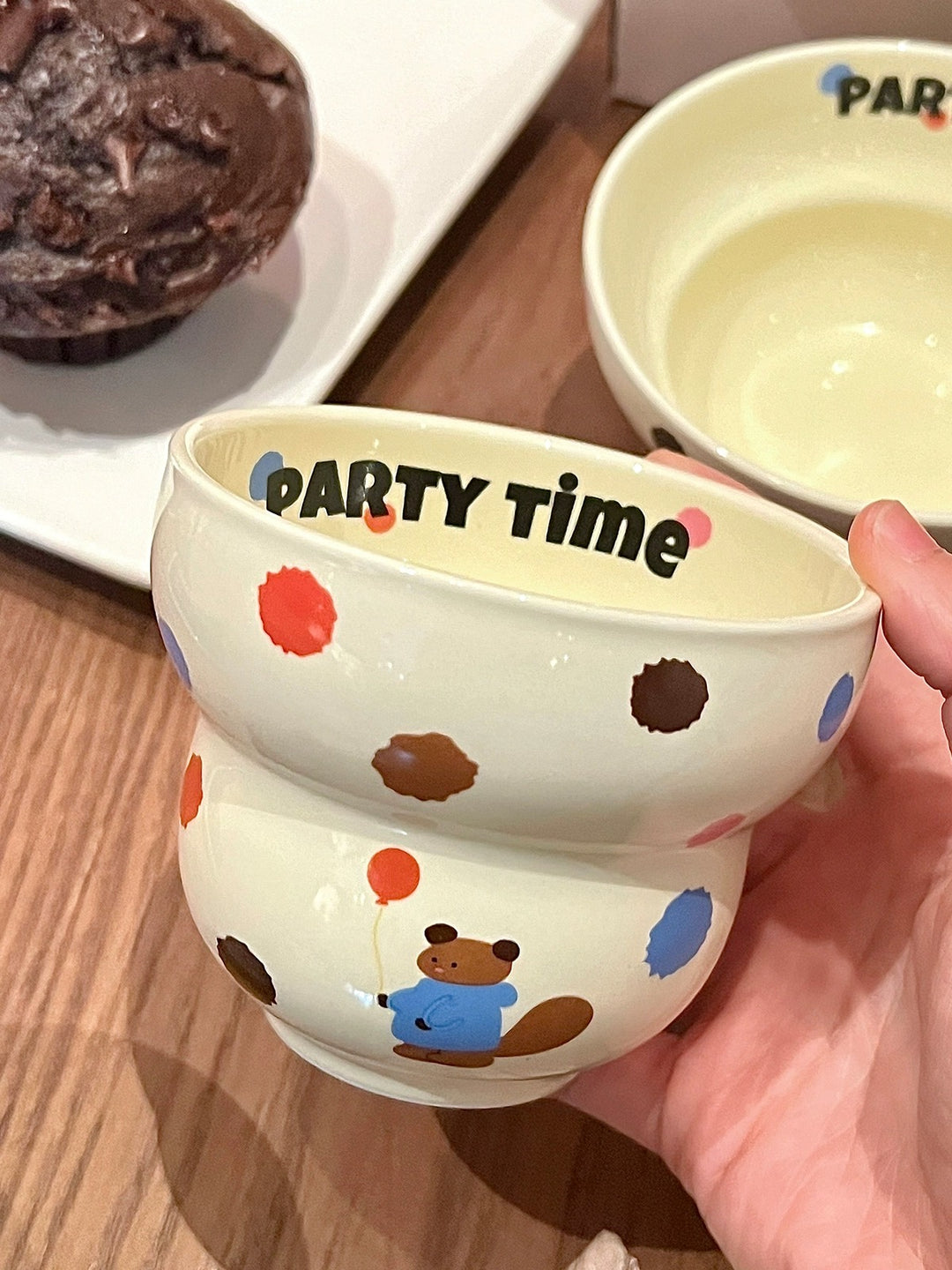 Colorful Bear Ceramic Mug & 5Bowl