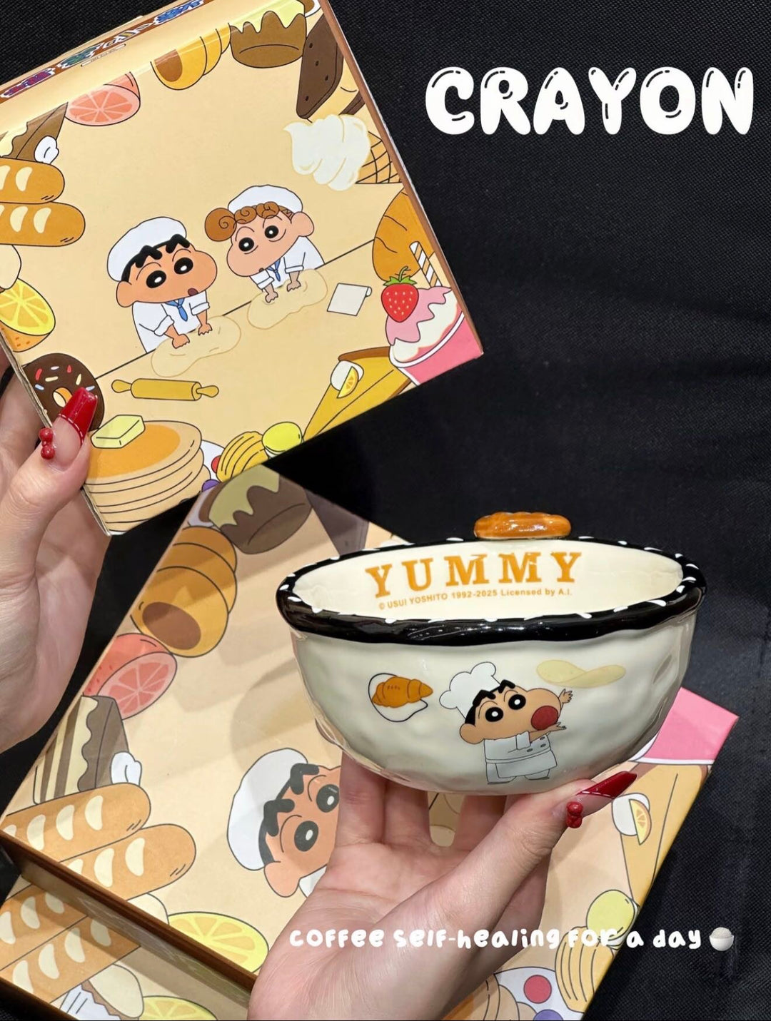 Crayon Shin-chan Ceramic Underglaze Bread Series Tableware Set