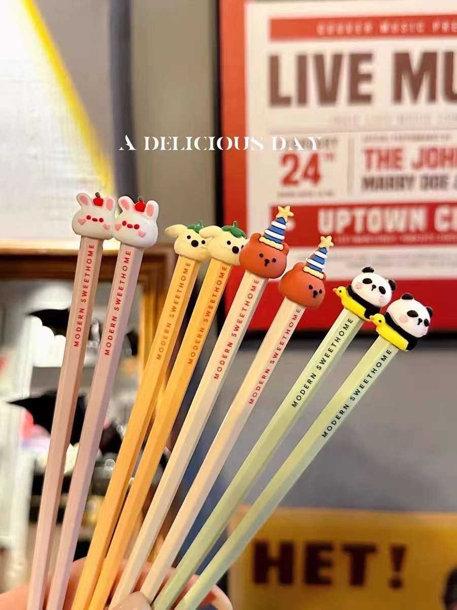 Cute Animal Alloy Chopsticks Antibacterial Anti-slip Chopsticks Individually Packaged