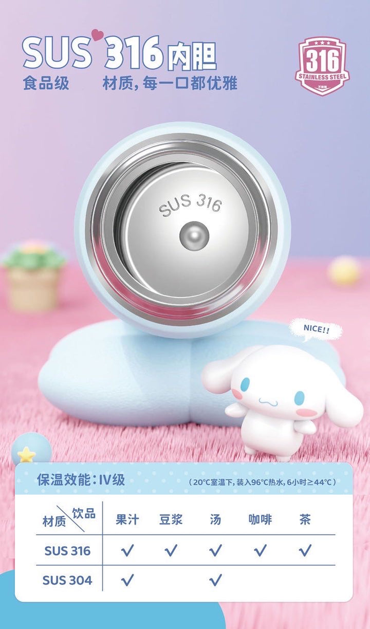 Sanrio Thermos Cup 316 Stainless Steel Straw Water Cup Cup