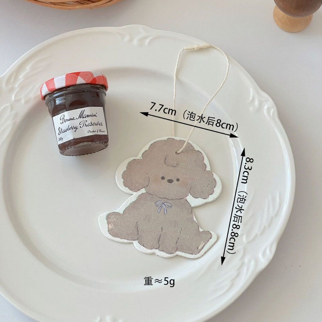 Cute Lanyard Wood Pulp Sponge Dish Sponge Cup Scouring Pad 1 Set Different Styles