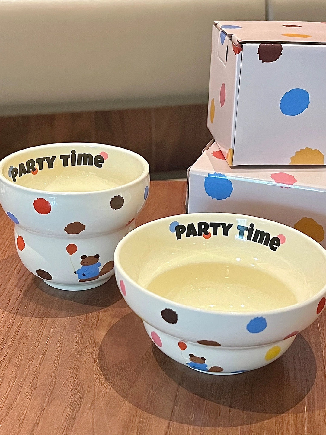 Colorful Bear Ceramic Mug & 5Bowl