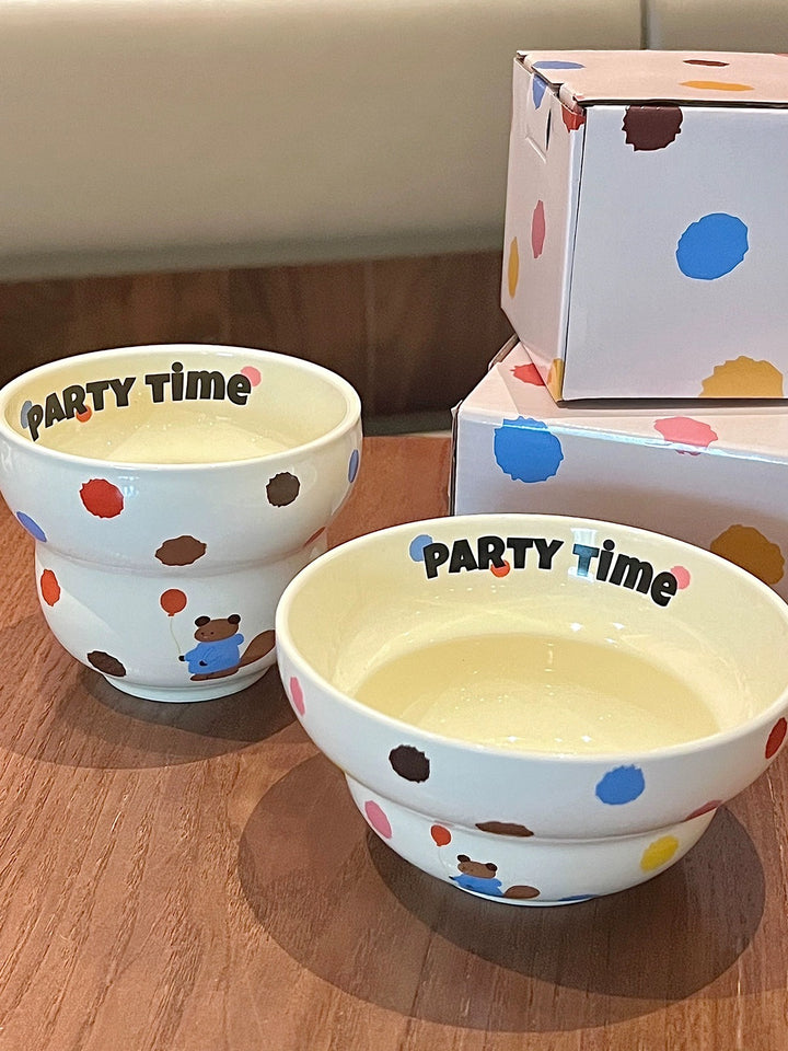 Colorful Bear Ceramic Mug & 5Bowl