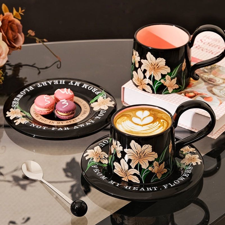 Series Vintage Coffee Cup Saucer Set Exquisite Mug