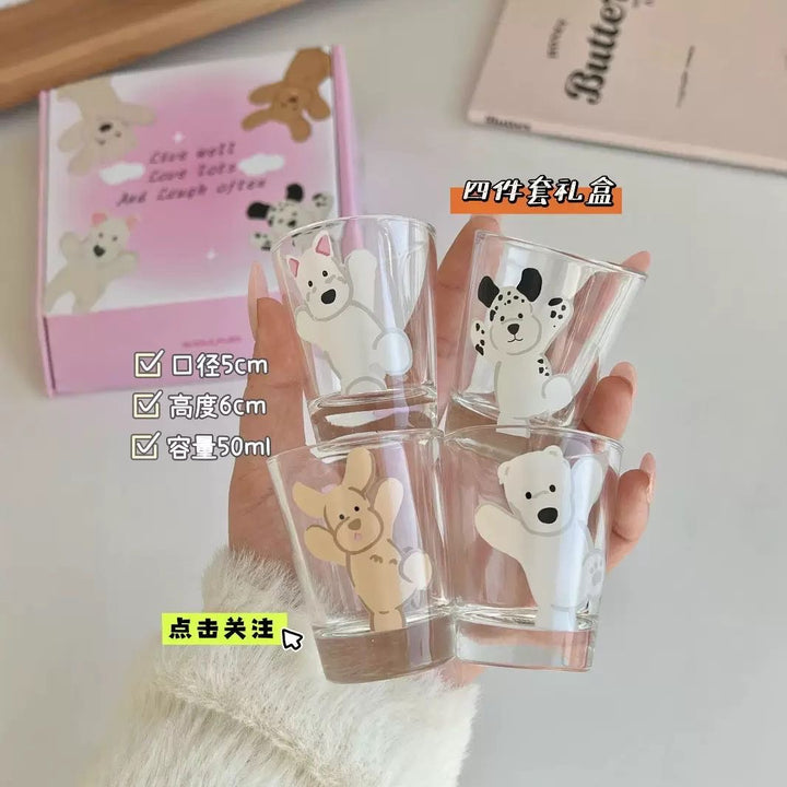 Cute Dog Mini Soju Cup 50ml Cup Gift Box 1 Set 4