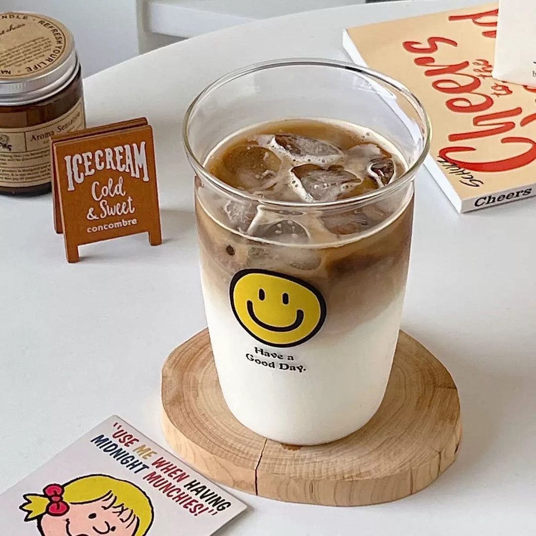 Sunflower Series Glass Water Cup High Borosilicate Heat Resistant Coffee Juice Cup 500ml