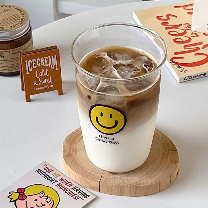 Sunflower Series Glass Water Cup High Borosilicate Heat Resistant Coffee Juice Cup 500ml
