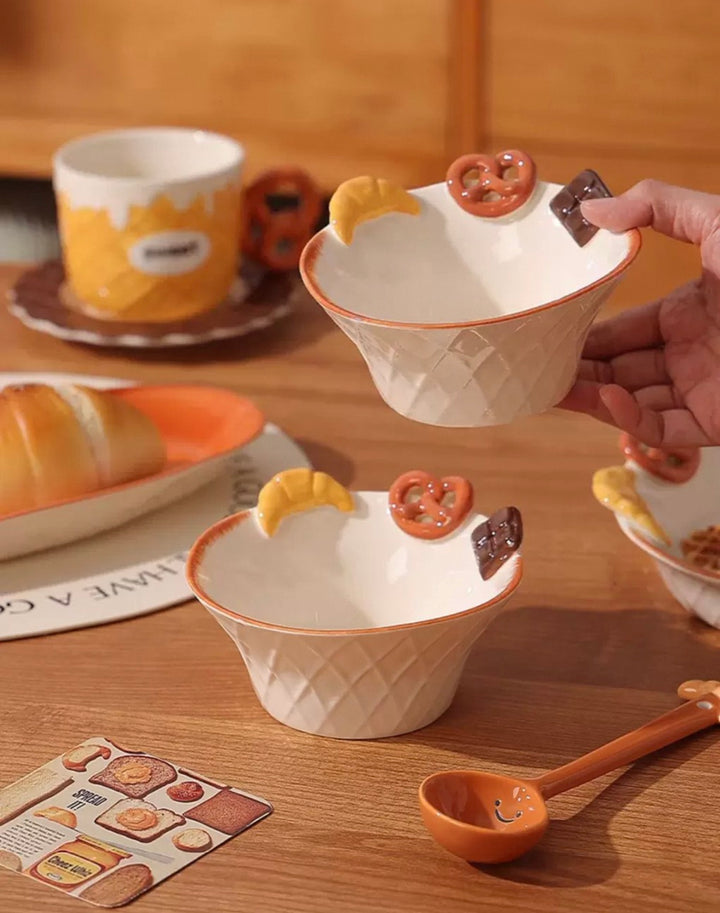 Bread Series Hand-painted Underglaze Ceramic Tableware Set
