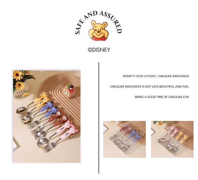 Disney Series Stainless Steel Spoon +Fork Set