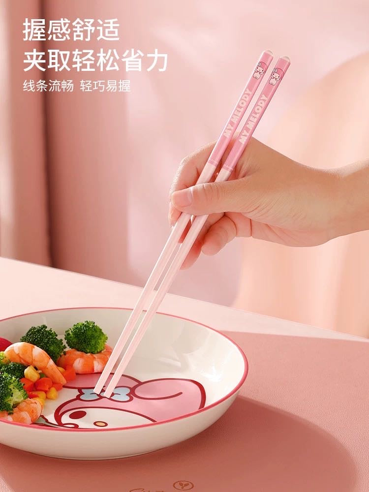 Sanrio Ceramic Chopsticks Antibacterial Anti-mold Anti-slip Chopsticks Individually Packaged