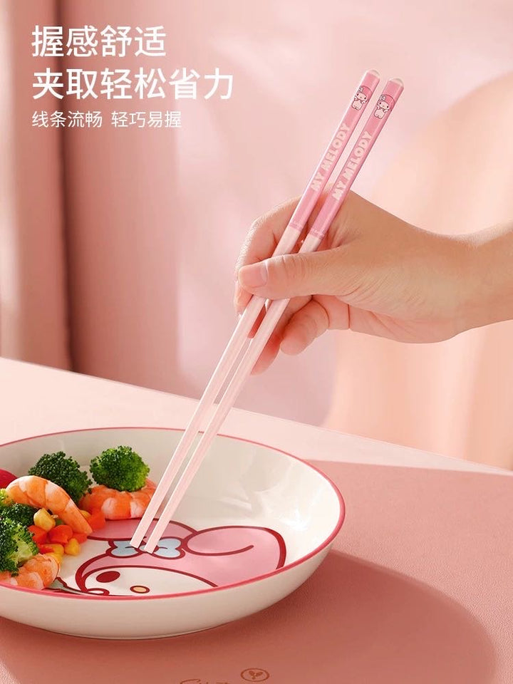 Sanrio Ceramic Chopsticks Antibacterial Anti-mold Anti-slip Chopsticks Individually Packaged