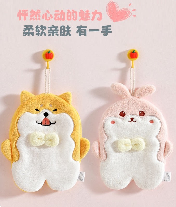 Animal Series Hanging Hand Towel Thickened Water Absorbent Quick Dry Towel /Hand Towel