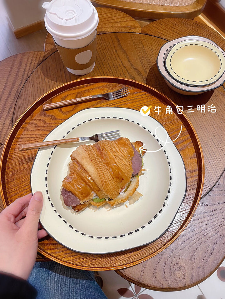 Series Bowl Plate Set Cream Color